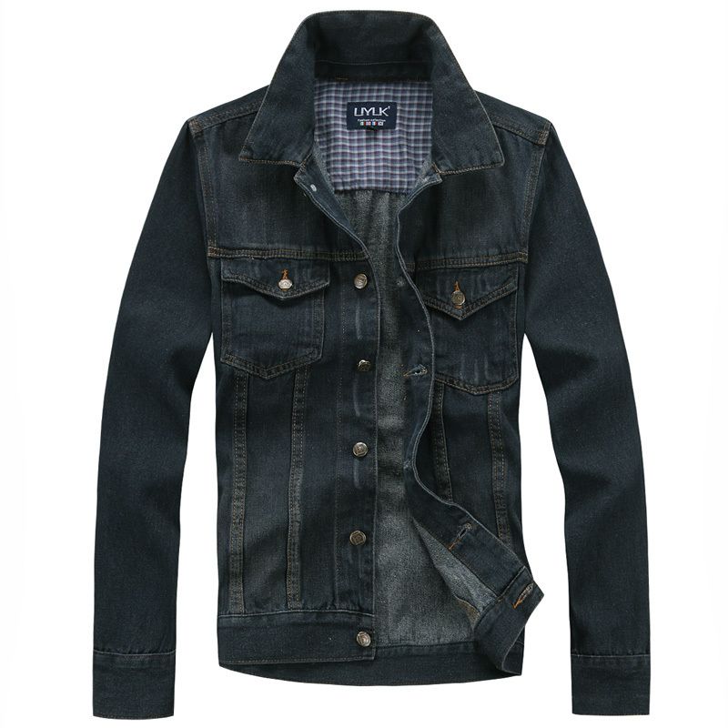 

Wholesale-Hot sale british style mens denim jacket fashion jeans coat outwear size M, Sky blue