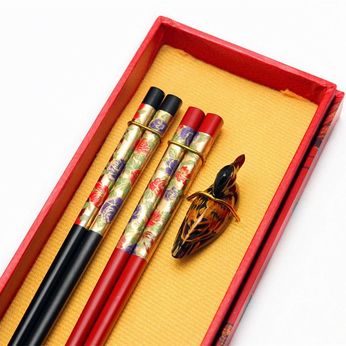 Wholesale Chinese Chopsticks Set Luxury Gift Box Chopsticks Wood