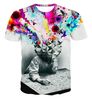 Оптовая алисистрация новая мода мыслитель печать абстрактные футболки унисекс женщины / мужчины повседневная 3D футболка для мужчин / женщин Harajuku Tee рубашка