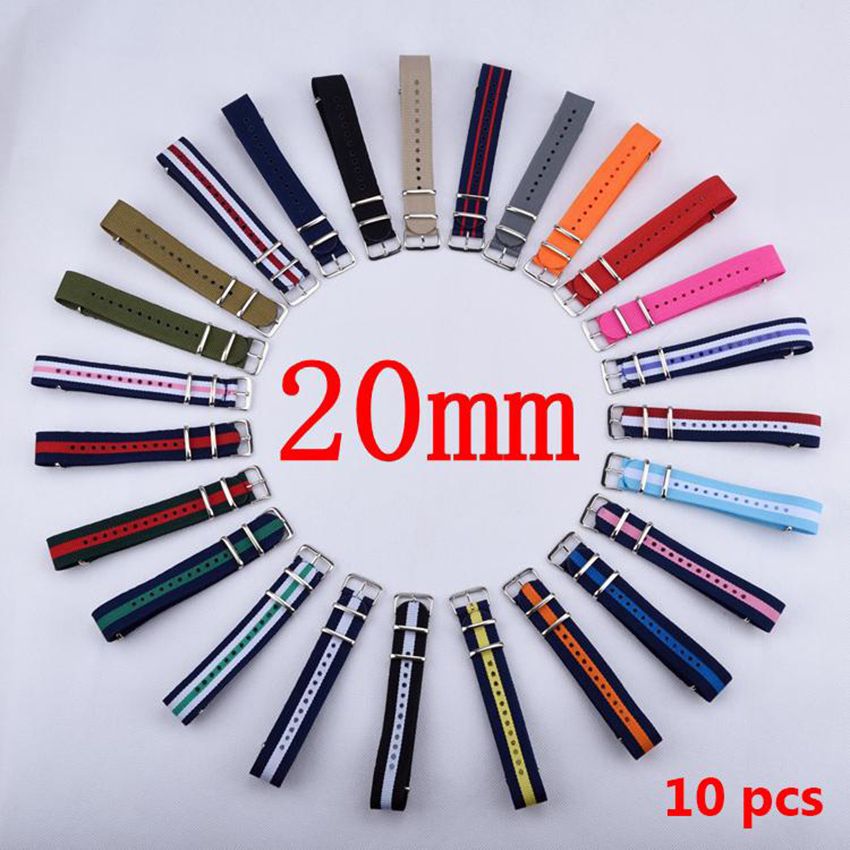 

20 mm Watchband Wholesale Watches Men Nylon Nato Strap 20mm Watch Band Waterproof Watch Strap For Watch