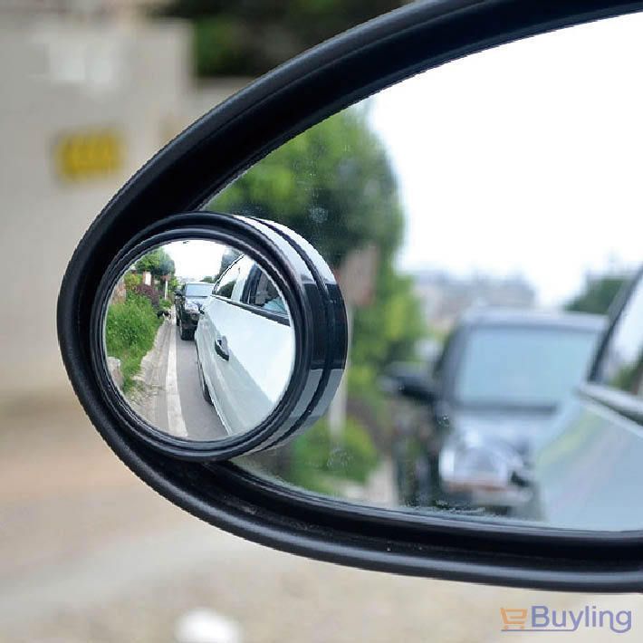 Whole 2pcs Lot Round Car Vehicle Convex Mirror Blind Spot Side Rearview Wide Angle Auxiliary Safe Driving
