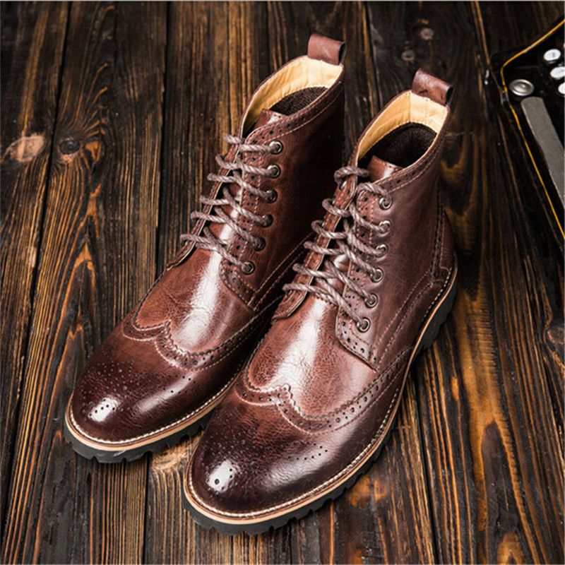 Wholesale 2015 New Men Fashion Boots Men Shoes Brands Square Heel ...