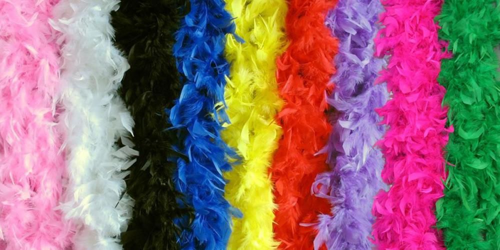 5PCS Fancy Dress Accessory Multicolor Feather Boa Party Costume 2m Party Supplies Home Decoration Gratis frakt