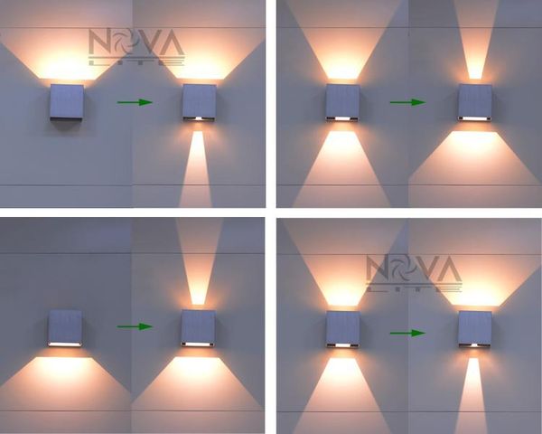 

Whole ale cree outdoor wall light led up down wall conce adju table wall lamp garden light ip65 6w outdoor lighting 2pc per lot