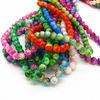 Gros-6mm 8mm 10mm Mix Couleur Forme Ronde Chunky Chic Lâche Verre Craquelé Perles pour Bijoux Charmes Spacer Perles HB439