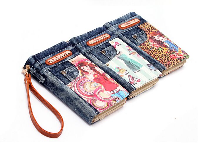 Wholesale-Womens carteras y monederos del embrague femeninos Bolsas Nicole Lee Monedero famosa