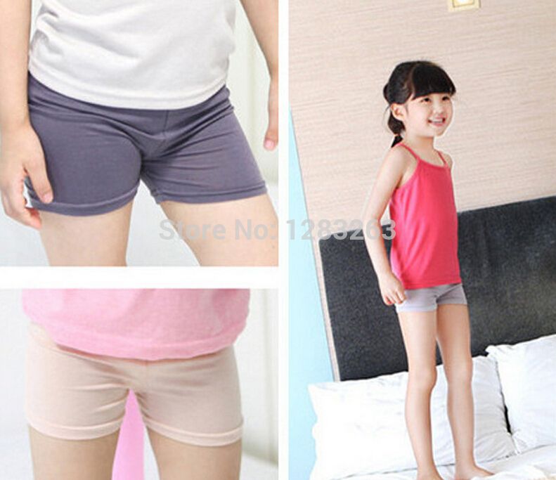 

Wholesale-5pcs Wholesales child 2015 elastic safety Kids girls pants legging pants short trousers for children 2-7 years old, Black