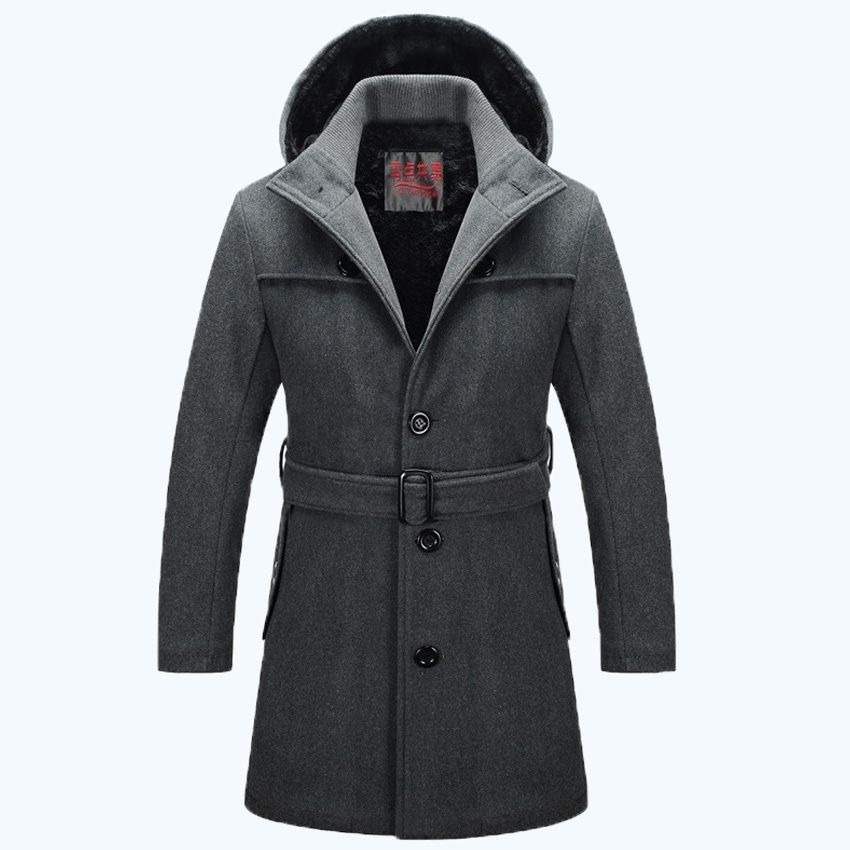 Fall-2015 Top Quality Trench Men's Outerwear Jackets Mens Winter Thick Business Coats Men Trench Coat Free Shipping M~4XL115