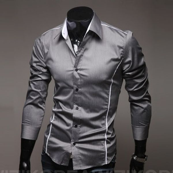 

Wholesale-Fast Shipping New style Design Mens Shirts OEM high quality Casual Stylish Shirts men Size:M~4XL ( large size )