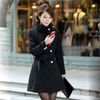 Wholesale-Women  New Outerwear Coats Winter Cashmere Parkas Single-Breasted Wool Black Grey Apricot Plus Size long Jacket nz108