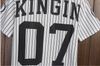 All'ingrosso-Tyga Last King Abbigliamento Hip Hop Baseball Jersey Uomo camicia a righe verticali da baseball manica corta LK Camicie senza colletto Streetwear
