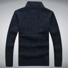 Gros-Mens Chandail Chaud Épais Velours Cachemire Chandails Hommes Hiver Cardigan zipper Top stand Col Hommes Casual Vêtements 203A