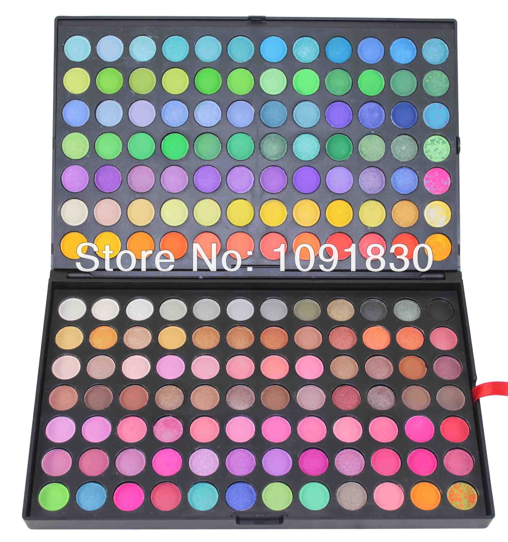 

Wholesale-168 Color Eyeshadow Cosmetics Mineral Make Up Makeup Eye Shadow Palette Free Shipping, Black