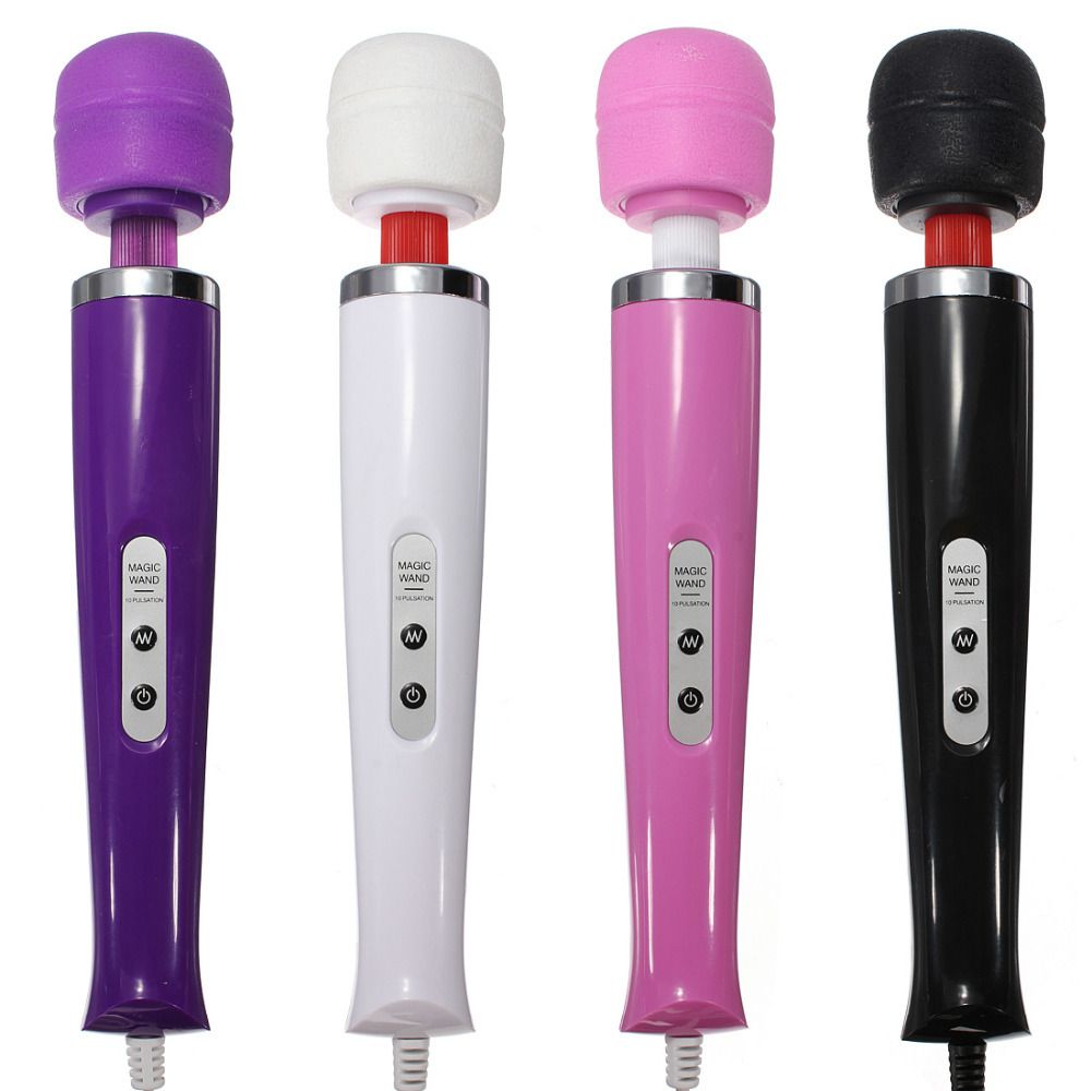 Groothandel-10 Speed ​​Magic Wand Travel G-spot Stimulatie Massager Wired Style Personal Body Vibrator Sex Toy Product