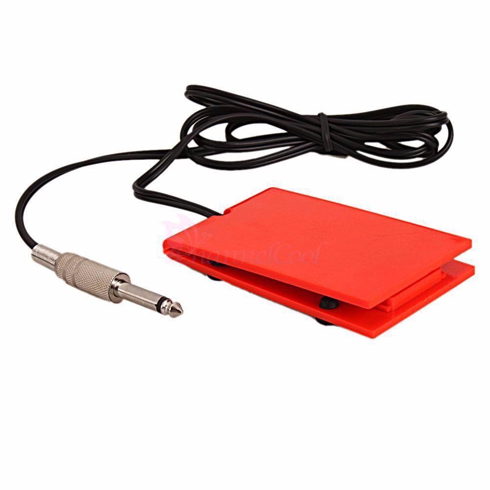 Wholesale-10pcs/lot Tattoo Power Supply Foot Pedal Footswitch Switch Controller Red Machines Accesories Parts High Quality Equipment