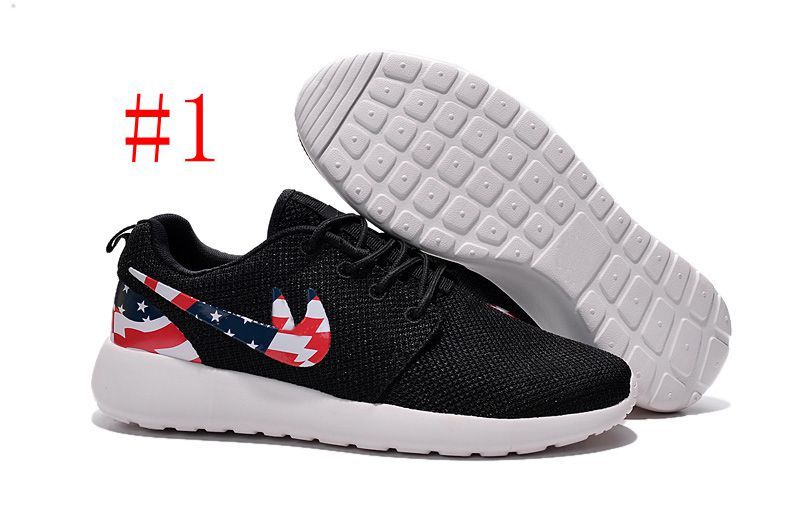 2016 Banderas de Estados Unidos Nueva Roshe Run calza a hombres y mujeres EE.UU. Bandera de verano transpirables zapatillas de deporte olímpico Roshe los zapatos corrientes del envío libre