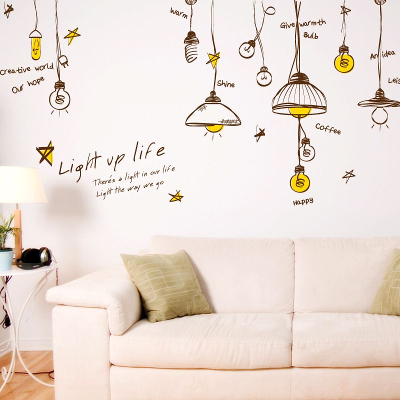 Personalized Droplight Wall Art Decal Decor Sticker Ceiling Light