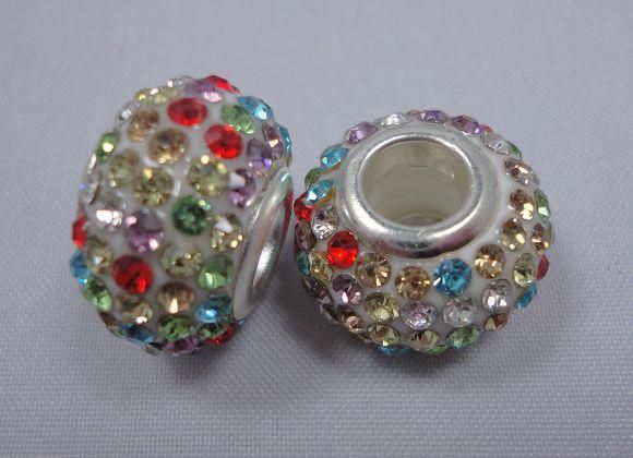 European style 925 Silver Colourful Crystal Murano Beads fit charms Bracelets BCB005,can mix colour