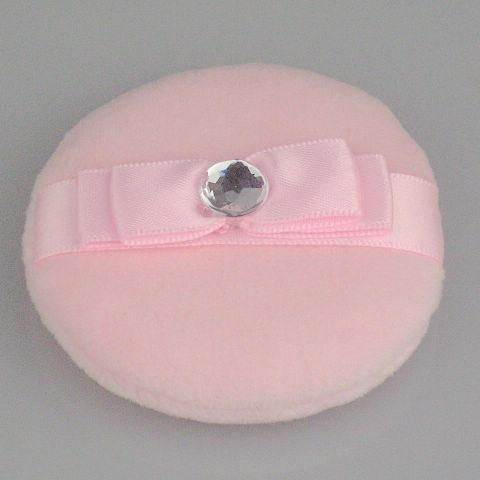 Cara e Corpo Puff Importações de algodão-tipo de fita Pink Powder Puff 30 pçs / saco 60mm