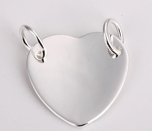 Accessoires de mode 925 Silver Heart collier pendentifs en forme de breloques Collier JOS005