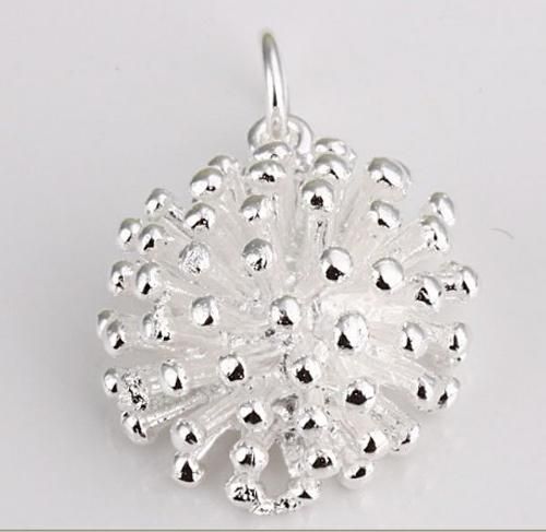 joyería de moda 925 colgantes del collar de plata corazones dobles encajan los encantos del collar JOS022