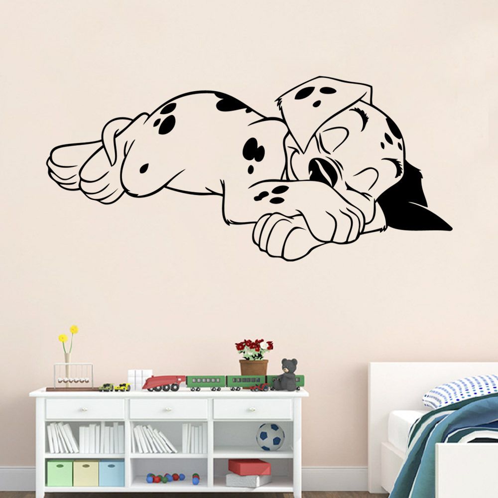 Sleeping Dog Wall Art Mural Decor Living Room Sleep Puppy Wallpaper  Decoration Decal Home Art Poster