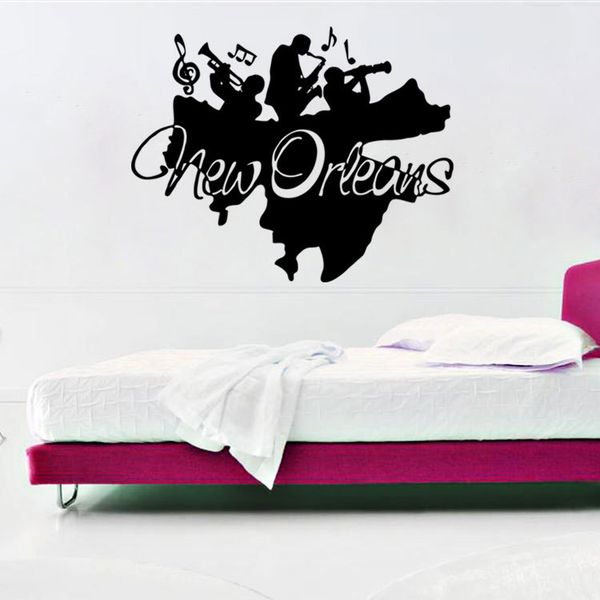 New Orleans Jazz Wall Art Mural Decor Sticker Jazz Band Wall
