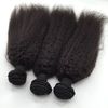 Malaysian Virgin Cabelo Weaves com laço frontal Encerramento 13 * 4 polegadas não transformados Kinky Pacotes Cabelo Liso Humano E Orelha ao fechamento Ear