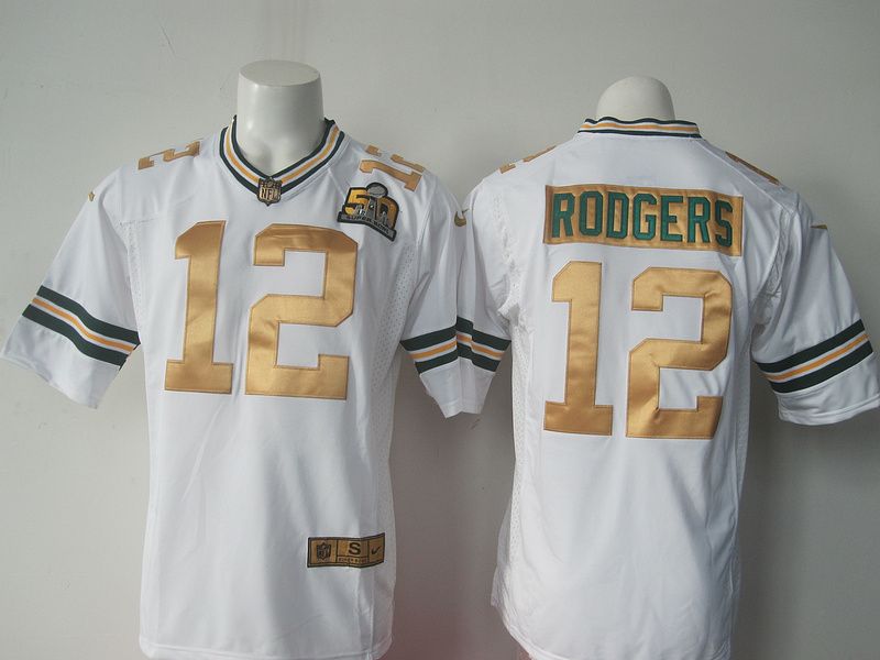 2020 Wholesale 2016 New PACKERS 12 RODGERS Mens 50th Jerseys Elite