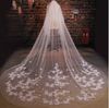 Bridal Veils Long Veils Soft Three Meters Long Veil with Lace Cathedral Veils White Ivory Veils HT93