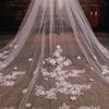 Bridal Veils Long Veils Soft Three Meters Long Veil with Lace Cathedral Veils White Ivory Veils HT93