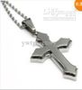 Cross Stainless Steel Silver Men's women's Gift Pendant Factory wholesale direct sales, accept personalized order, DHL free shipping.