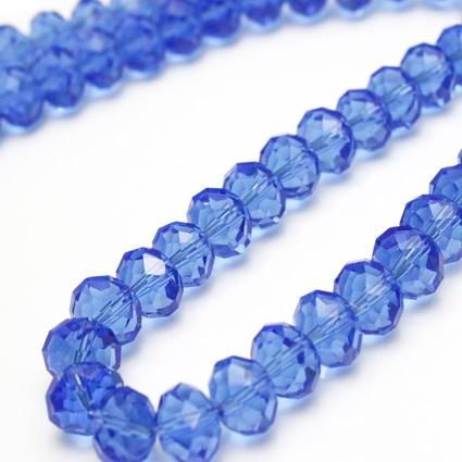 Perline sfaccettate in cristallo lucido sfaccettato da 10mm blu cielo sfaccettato, Made in China