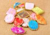 Cheap Round Folding Pocket Compact Mirrors Favor Silk Portable Double sided Makeup Mirror 50pcs/lot mix color Free shipping