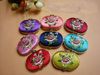 Pocket Vanity Mirrors Compact Silk Embroidery Double Side 50pcs/lot mix color Free