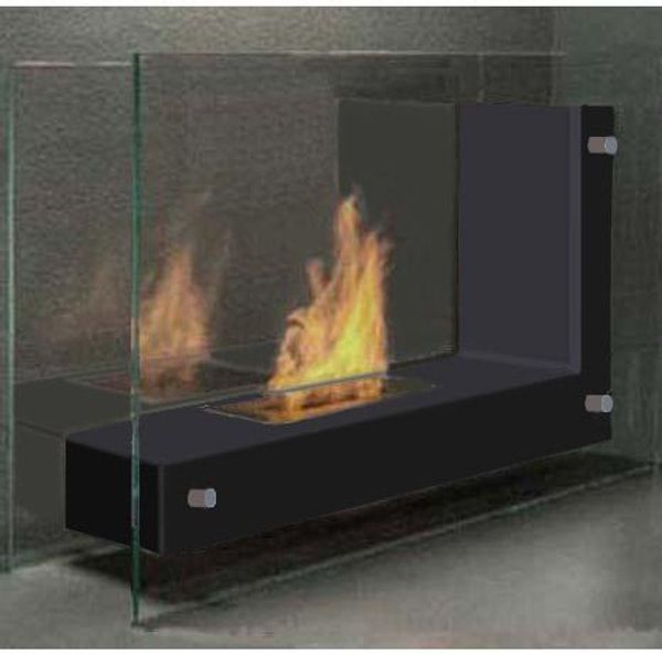 Ethanol Fireplace Glass L Shape B Alcohol Fireplace Bbio Ethanol