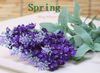 실크 라벤더 무리 5 줄기 조각 10pcs Lavenders 부시 꽃다발 시뮬레이션 인공 꽃 라일락 보라색 흰색 웨딩 251m