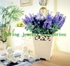 HOT Silk Lavender Bunch (5 stems/piece) 10PCS Lavenders Bush Bouquet Simulation Artificial flower Lilac & Purple & White Wedding /Home