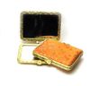安く丸い折りたたみポケットのコンパクトの鏡は絹の携帯用二重シドル化粧鏡50pcs /ロットミックスカラー送料無料