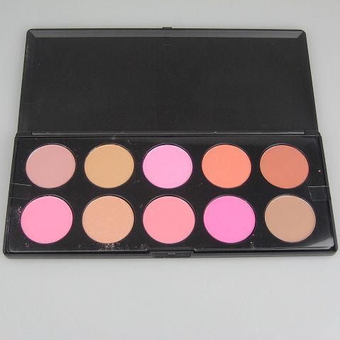 Professionnel 10 couleurs maquillage au fard à joues palatte de poudre pressée Blush clignotant et gracieux poudre packet1483200