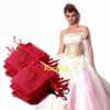 7×9 cmピンクオーガンザギフトラップバッグ結婚式の好意バッグ500ピースホームクリスマスパーティー用品送料無料