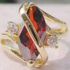 10k Real Yellow Gold Filled Lady's Ruby Ring # 8