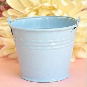 Blue Tin Pails wedding favors,Wedding favors, mini pails,tin candy box favors, great party decoration