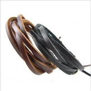 Genuine Handmade Leather Briaded Bracelets Adjustable Coffee Brown xmas gift new arrival men women Free Shipping 12pcs/lot