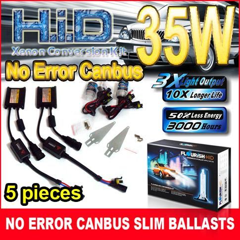 5PCS helt nya 12V / 35W CANBUS Ultra Slim Ballasts HID Conversion Xenon Kits Nej Fel H1 H4 H7 H11