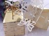 100pcs bröllop godis lådor fjäril guld diy kinesiska "xi" papper gåva smycken godis låda gratis frakt
