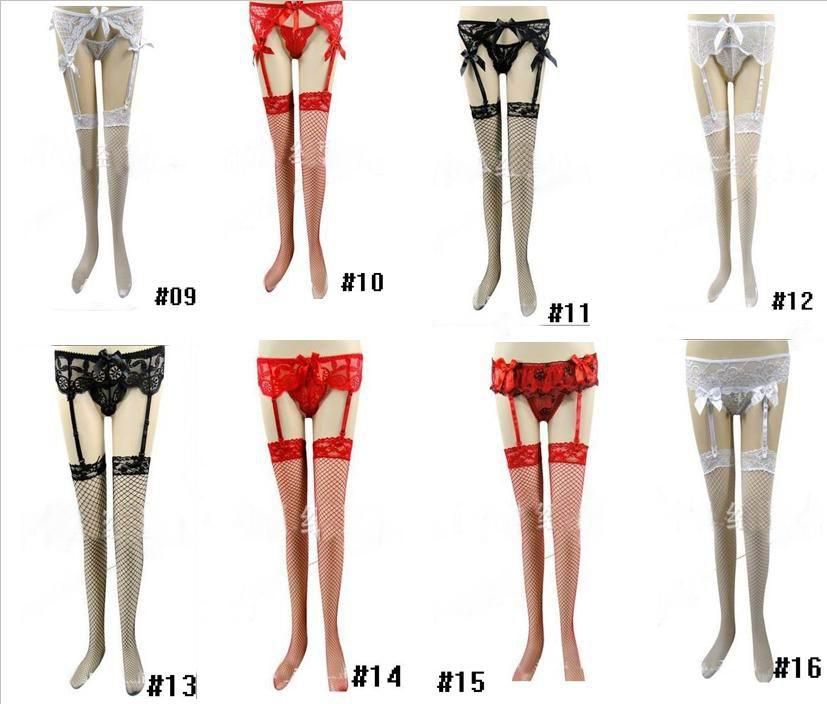 White Wedding Stocking Garter Belt Half 