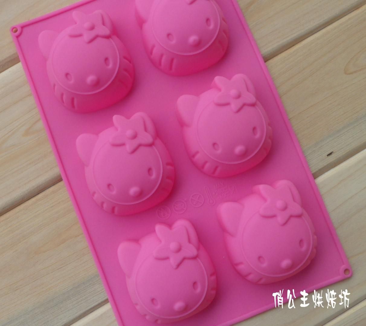 2019 Wholesale Mini Cake Mold Hello Kitty Silicone Bakeware Cupcake Gel