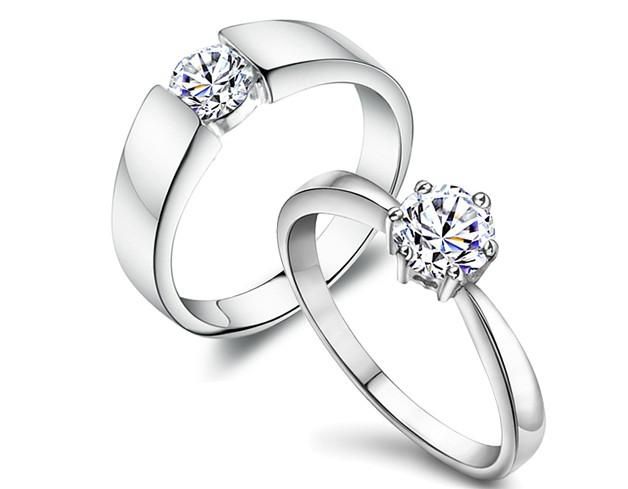 2014 женское кольцо 925 стерлингового серебра кольцо бриллиантовое кольцо пару кольца обручальные кольца рождественские подарки N2