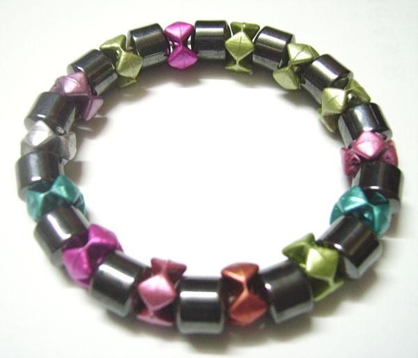 10 pçs / lote mistura cor magnética pulseiras saudáveis ​​frisadas fios para DIY artesanato moda jóias presente 7.5inch mg2